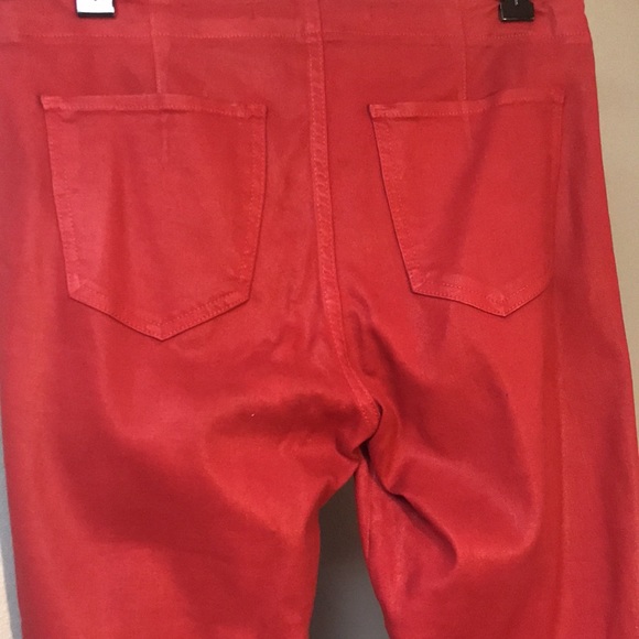 Taylor Hill Shimmer Red Straight Leg Pants - Picture 6 of 8